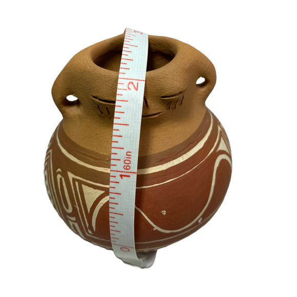 Quibor Lara Venezuela Vintage Two Face Native Terracotta Signed Pottery Decor - Picture 5 of 8